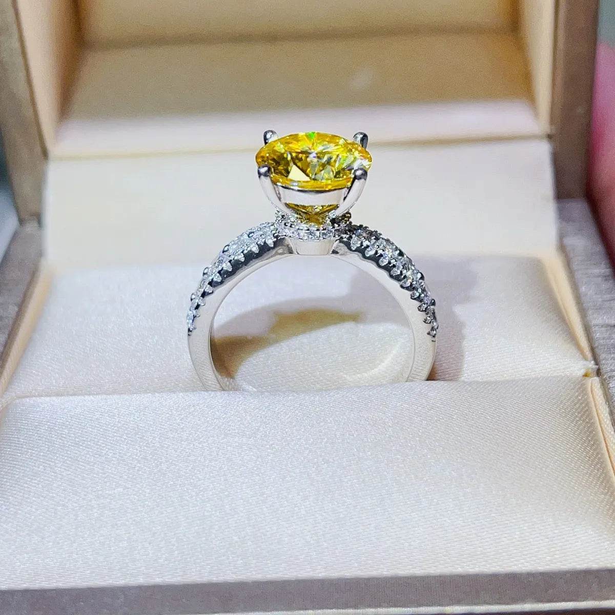 3 Carat Moissanite 925 Sterling Silver Ring - ELY VESSA LLC