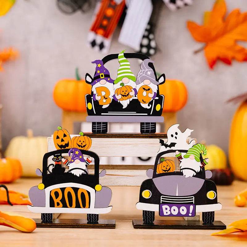 3-Piece Halloween Element Car-Shape Ornaments - ELY VESSA LLC