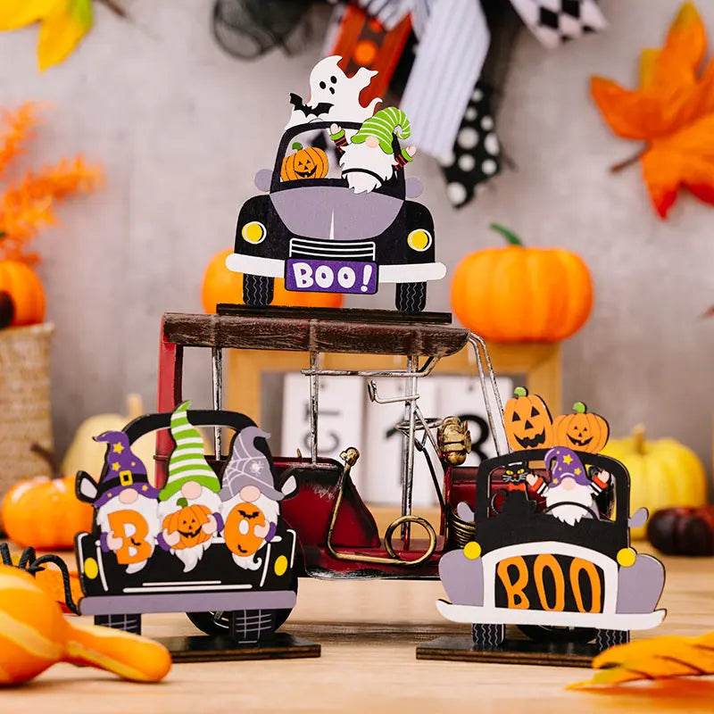 3-Piece Halloween Element Car-Shape Ornaments - ELY VESSA LLC