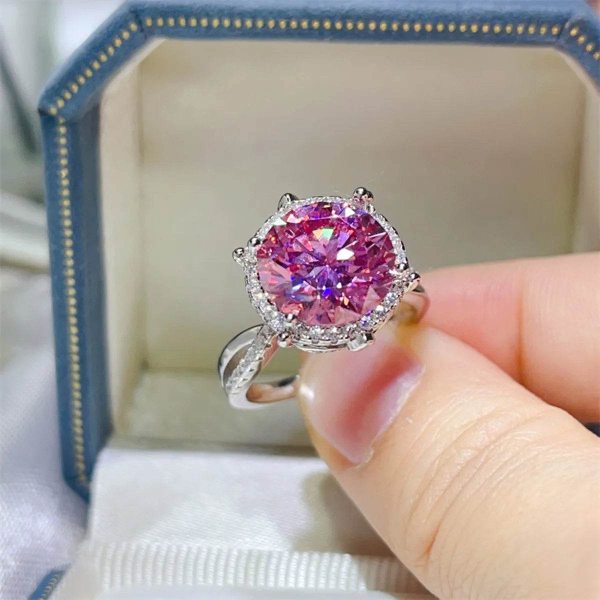 5 Carat Moissanite Halo Engagement Ring - ELY VESSA LLC