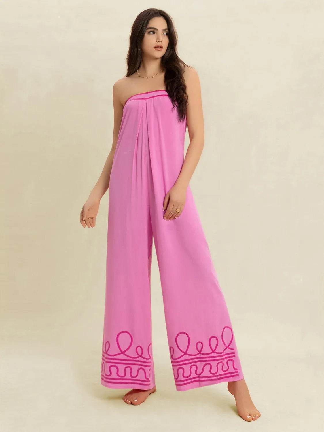Wide Leg Tube Jumpsuit - ELY VESSA LLC