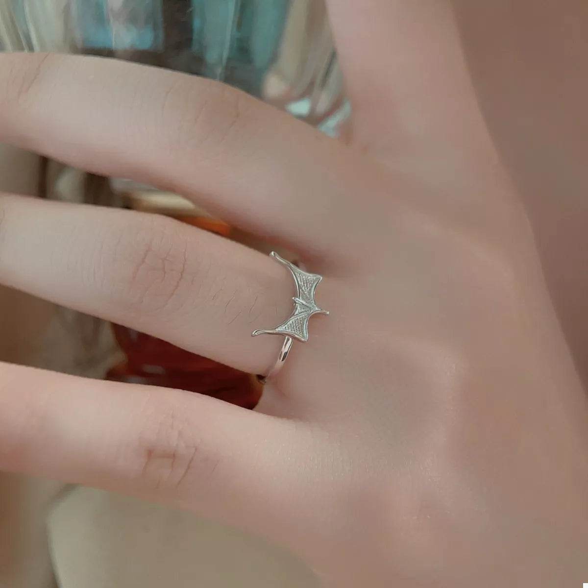 925 Sterling Silver Bat Ring - ELY VESSA LLC