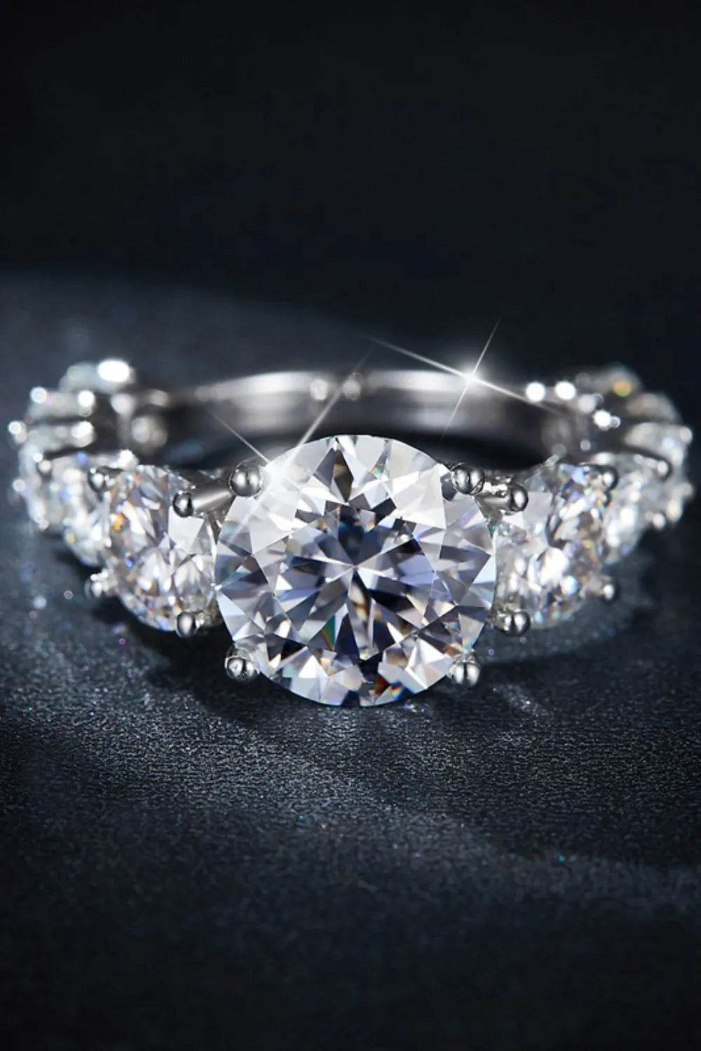 8 Carat Moissanite 925 Sterling Silver Ring - ELY VESSA LLC