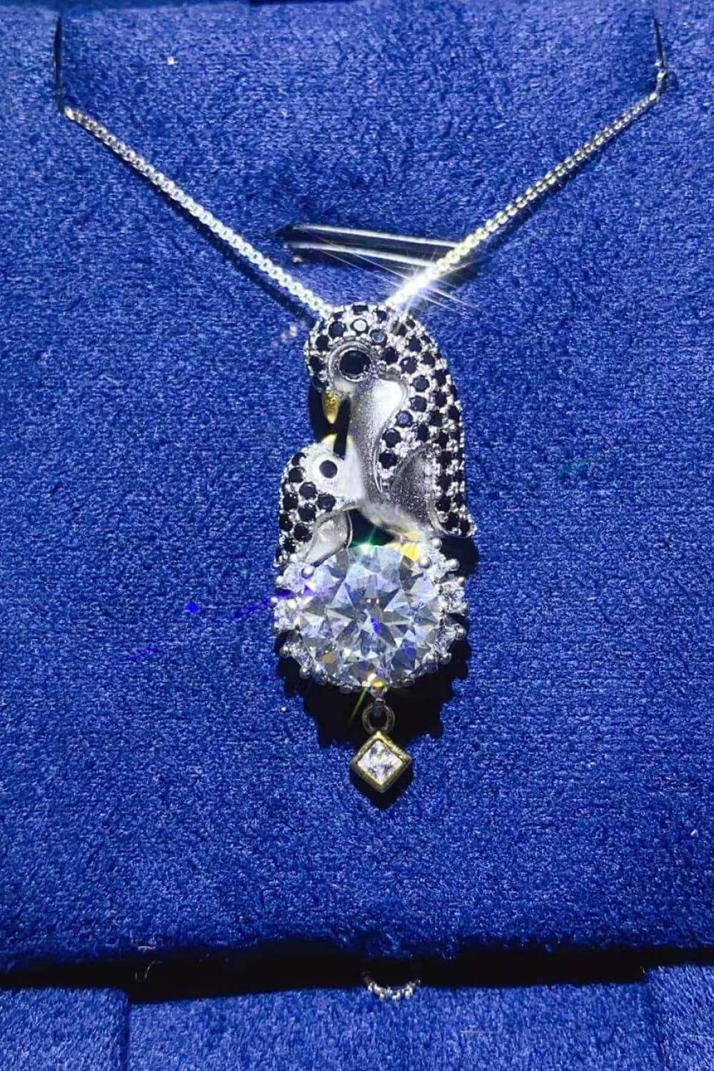 2 Carat Moissanite 925 Sterling Silver Necklace - ELY VESSA LLC