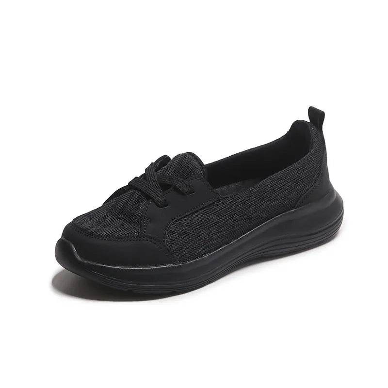 Round Toe Lace Up Sneakers - ELY VESSA LLC