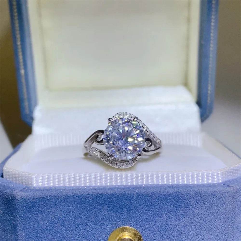 3 Carat Moissanite 925 Sterling Silver Ring - ELY VESSA LLC