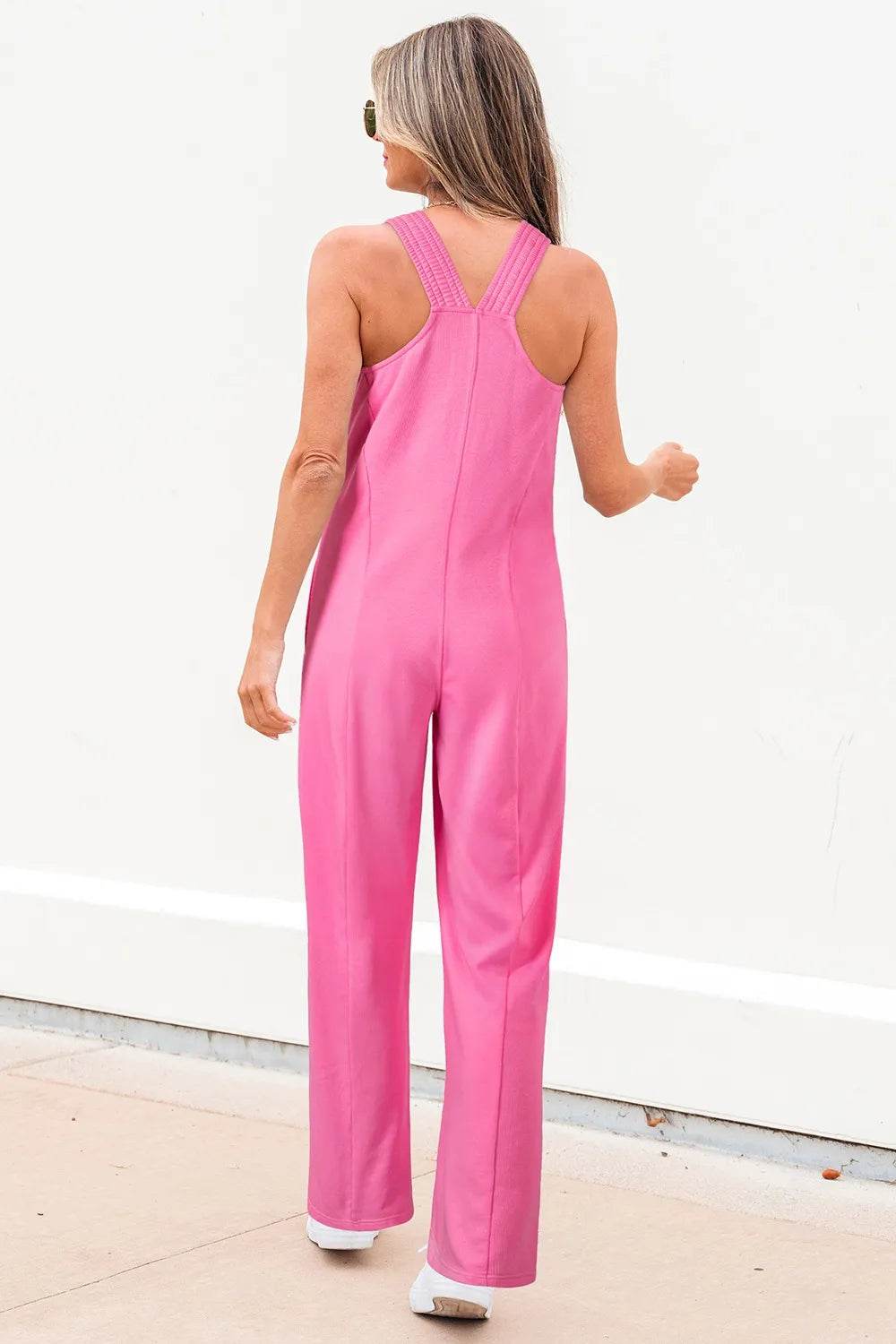 Sleeveless Wide-Leg Jumpsuit - ELY VESSA LLC