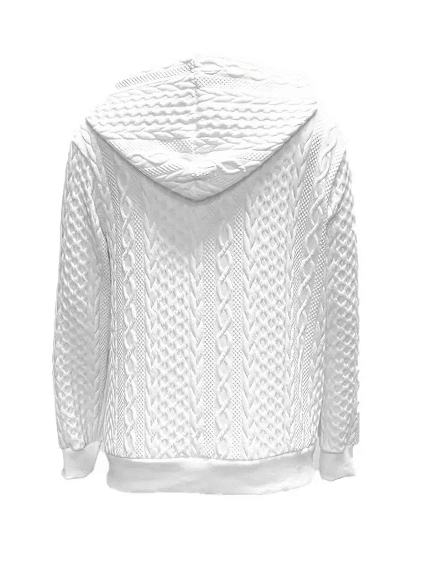Drawstring Zip Up Hooded Jacket - ELY VESSA LLC