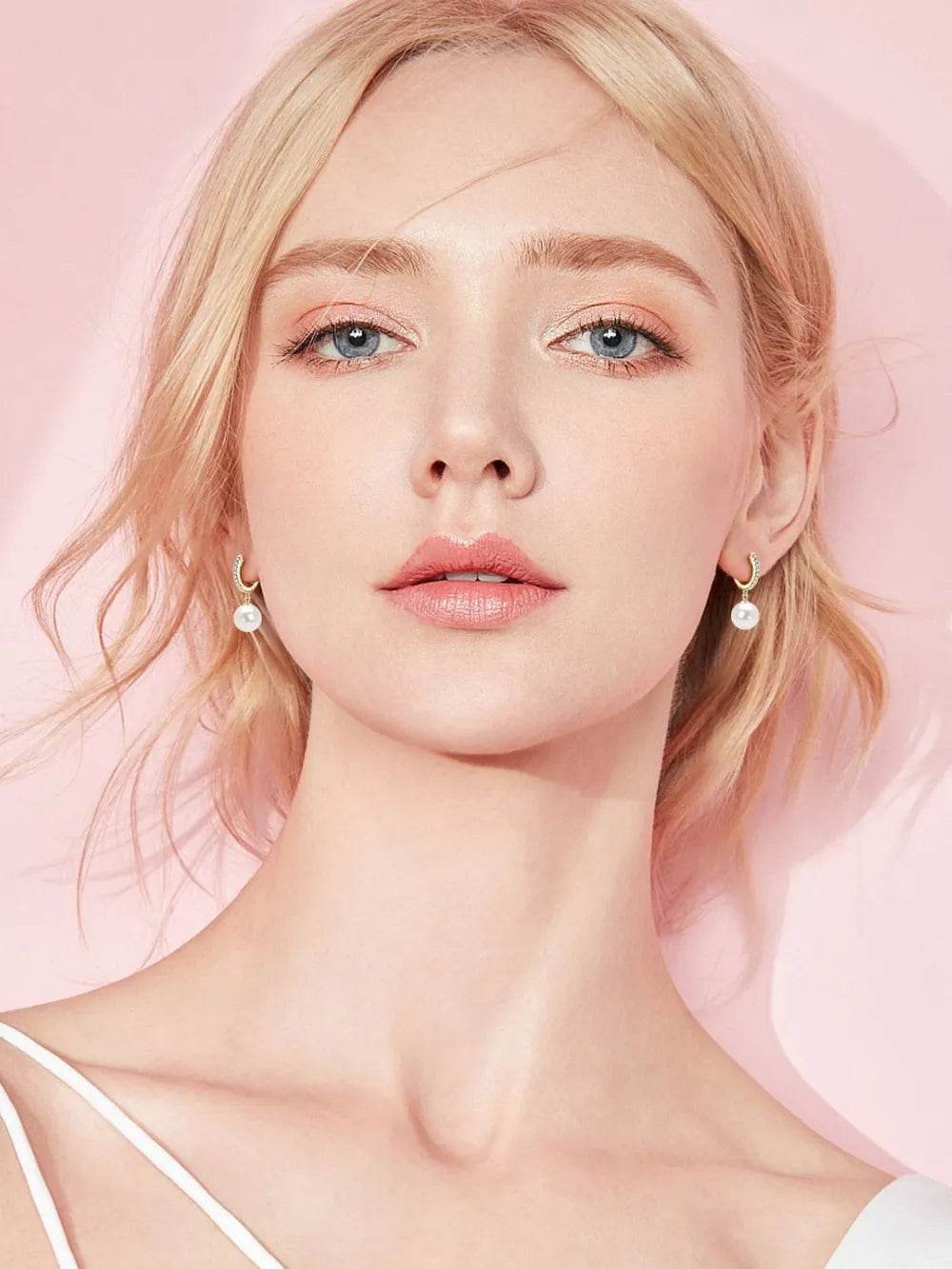 925 Sterling Silver Freshwater Pearl Earrings - ELY VESSA LLC