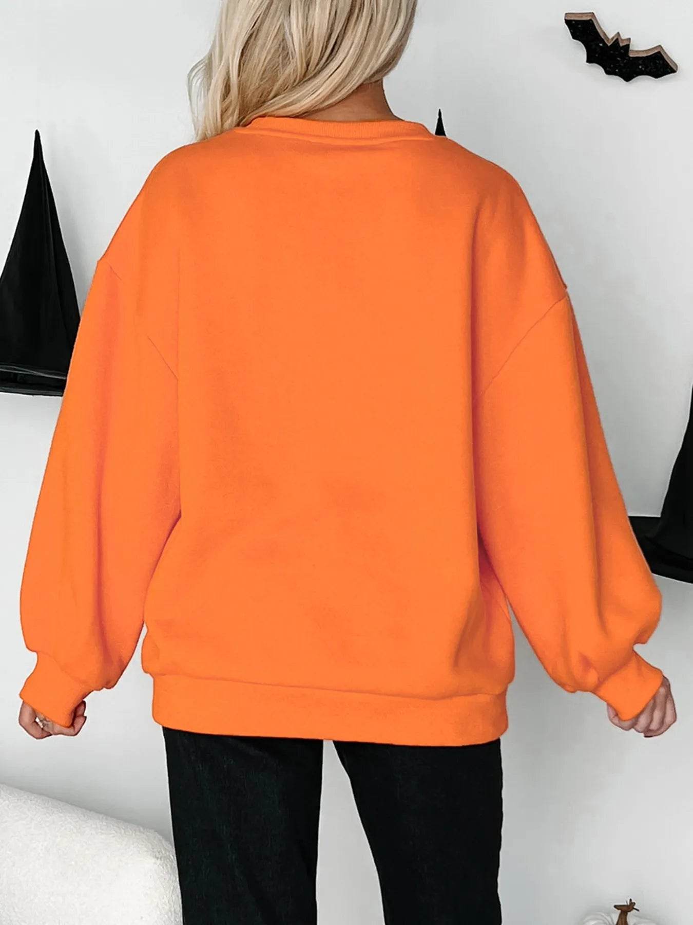 Halloween Skeleton Pumpkin Sweatshirt - ELY VESSA LLC