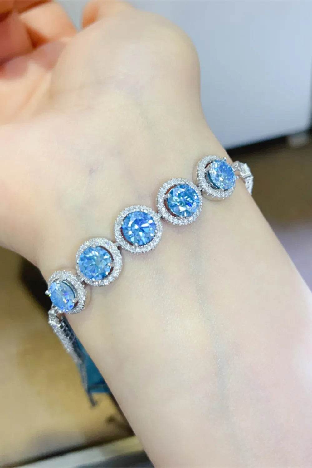 5 Carat Moissanite 925 Sterling Silver Bracelet - ELY VESSA LLC
