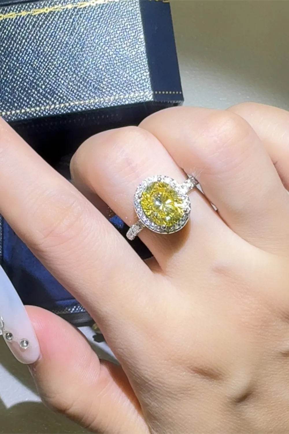 3 Carat Moissanite 925 Sterling Silver Ring - ELY VESSA LLC