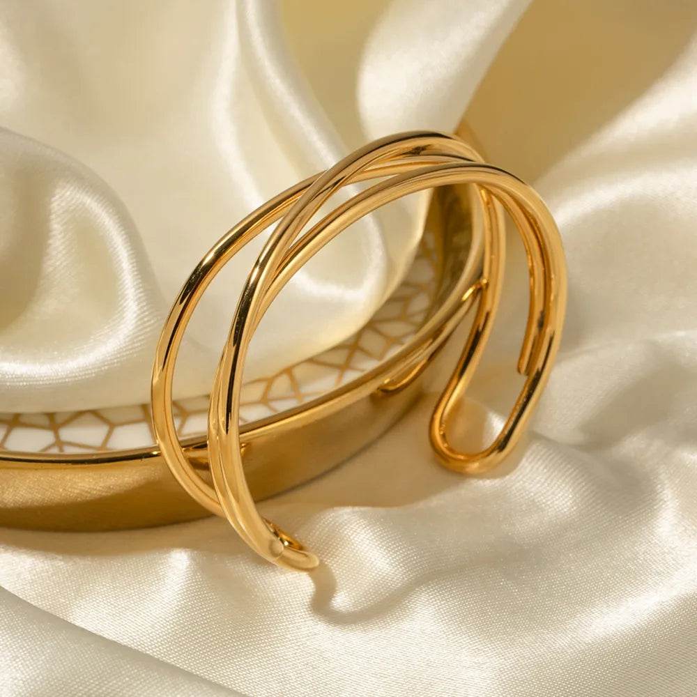 Minimalist Stainless Steel Cuff Bracelet - ELY VESSA LLC