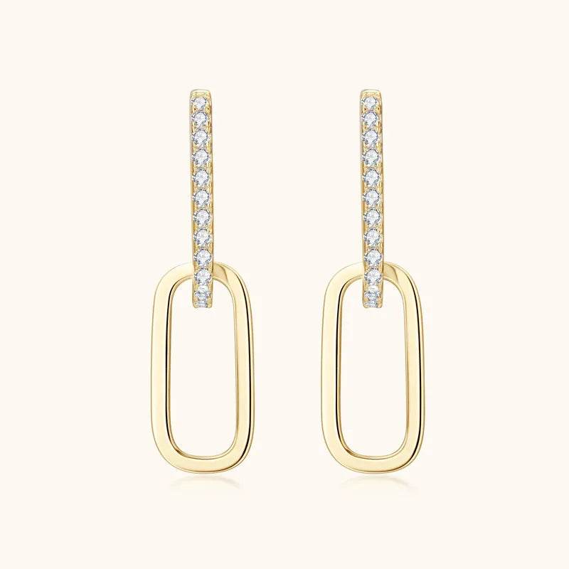 925 Sterling Silver Moissanite Earrings - ELY VESSA LLC
