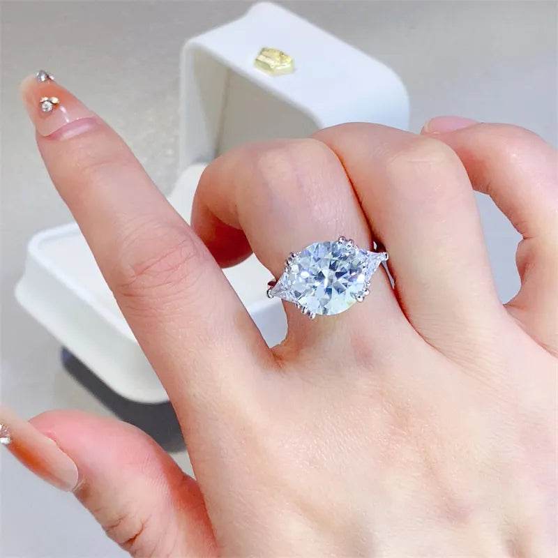5 Carat Moissanite 925 Sterling Silver Ring - ELY VESSA LLC