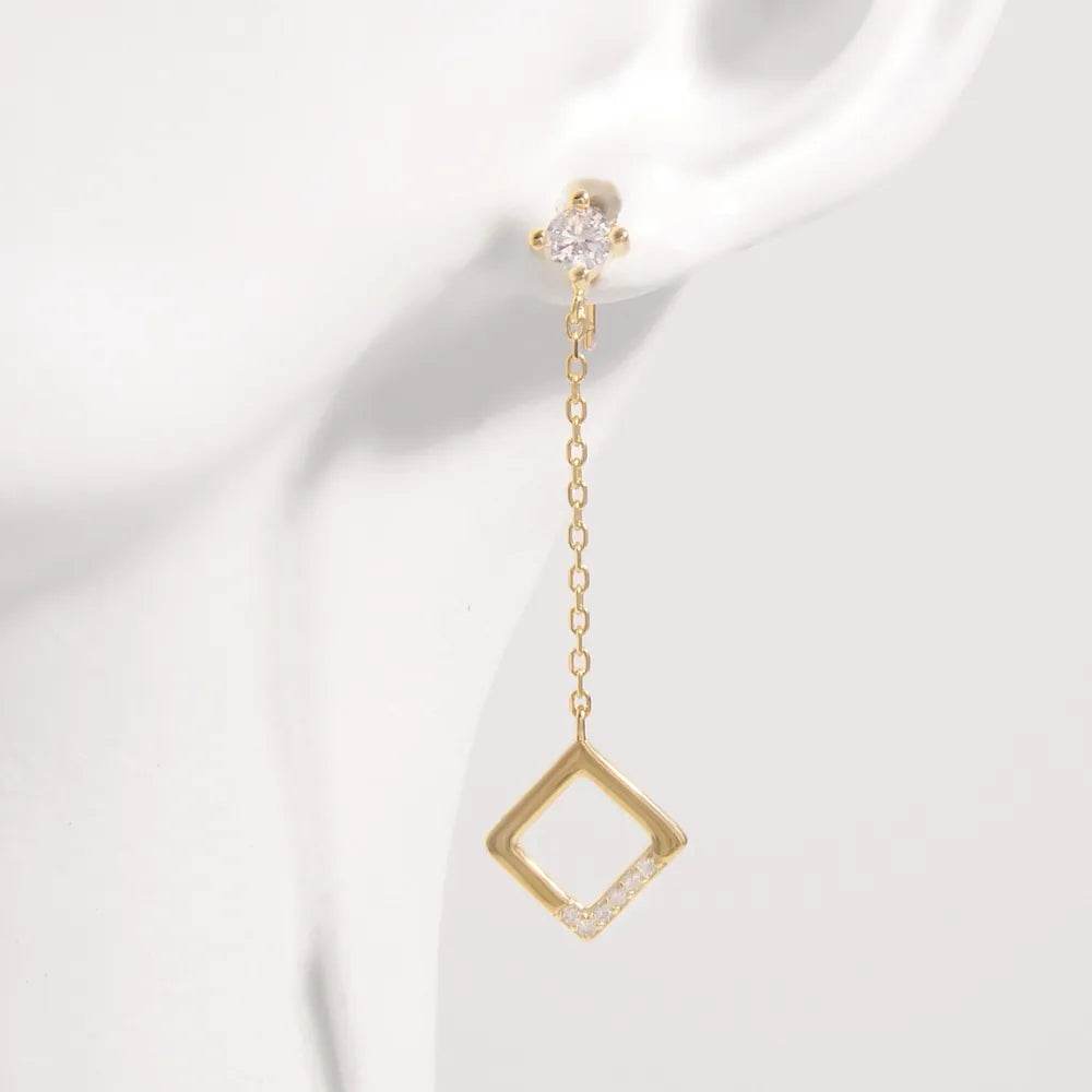925 Sterling Silver Inlaid Zircon Earrings - ELY VESSA LLC