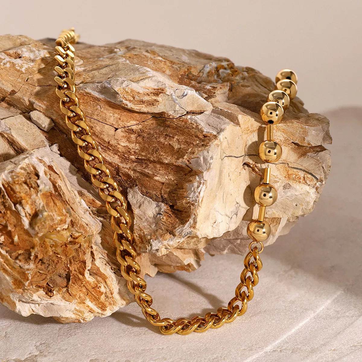 18K Gold-Plated Toggle Clasp Necklace - ELY VESSA LLC