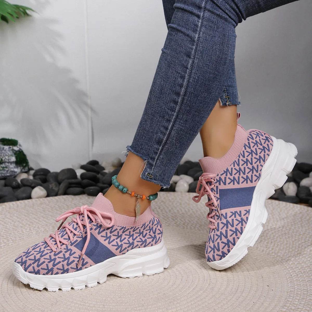 Lace Up Platform Sneakers - ELY VESSA LLC