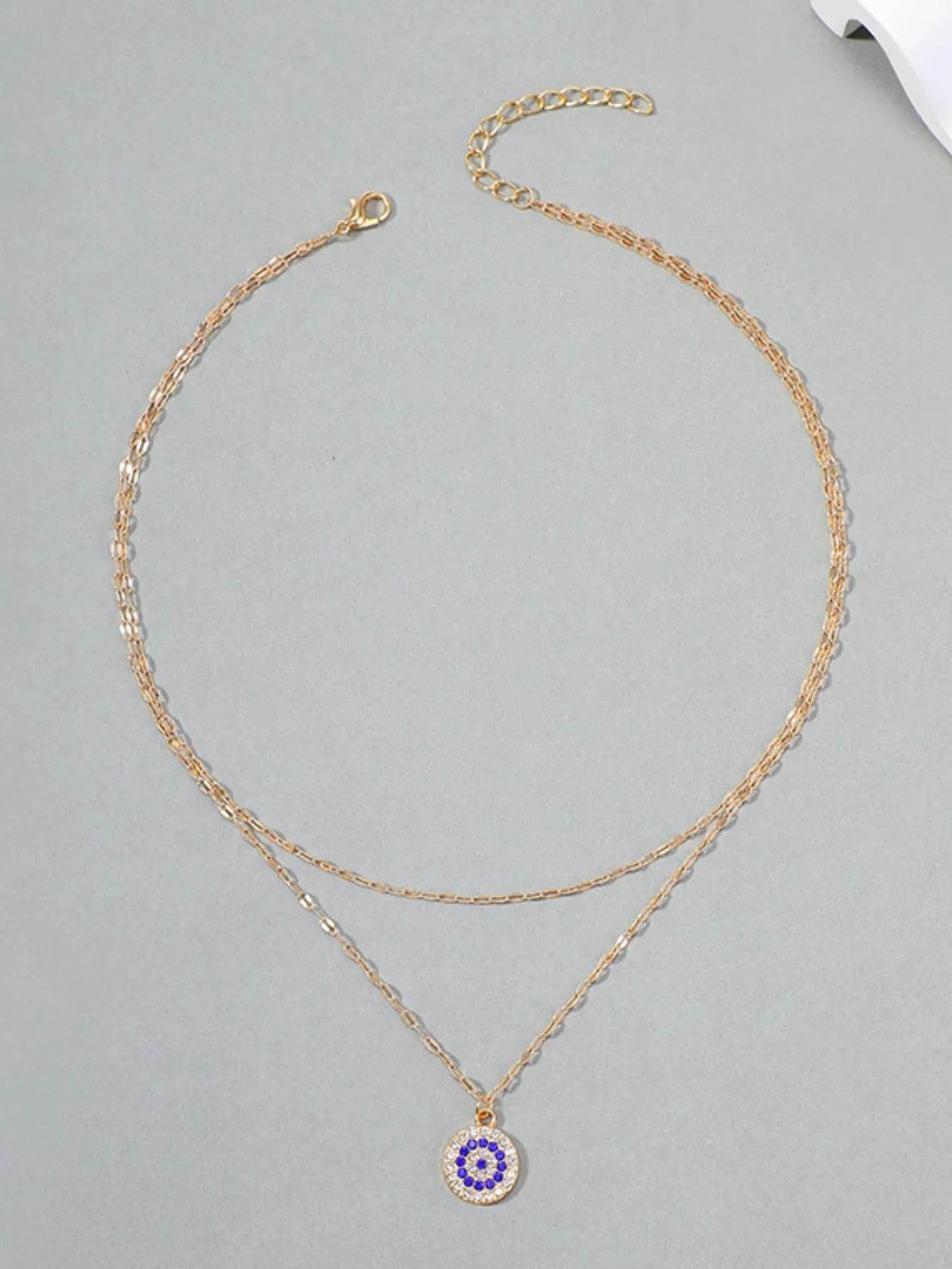18K Gold-Plated Inlaid Zircon Layered Necklace - ELY VESSA LLC