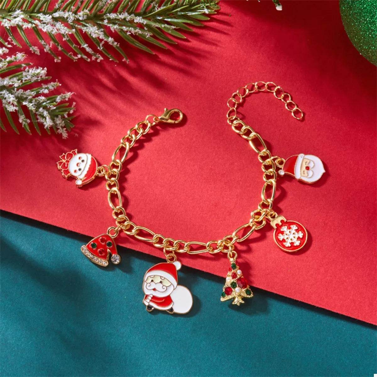 Christmas 18K Gold-Plated Charm Bracelet - ELY VESSA LLC