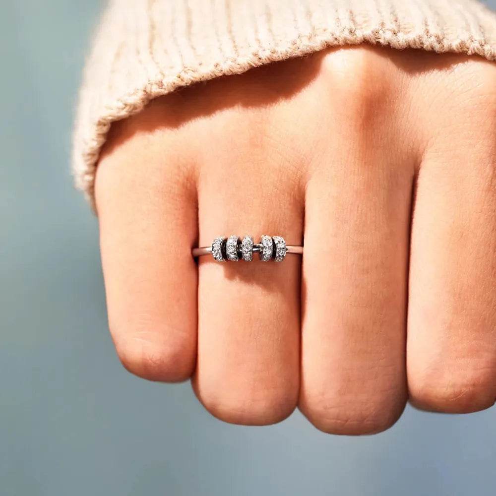 Inlaid Zircon 925 Sterling Silver Ring - ELY VESSA LLC