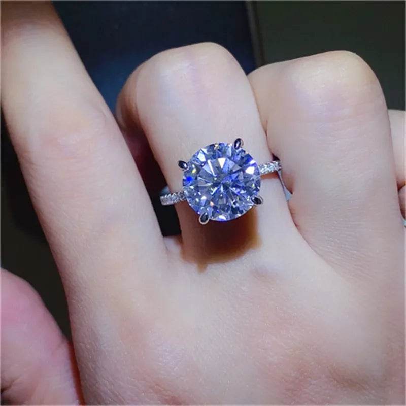 5 Carat Moissanite 925 Sterling Silver Ring - ELY VESSA LLC