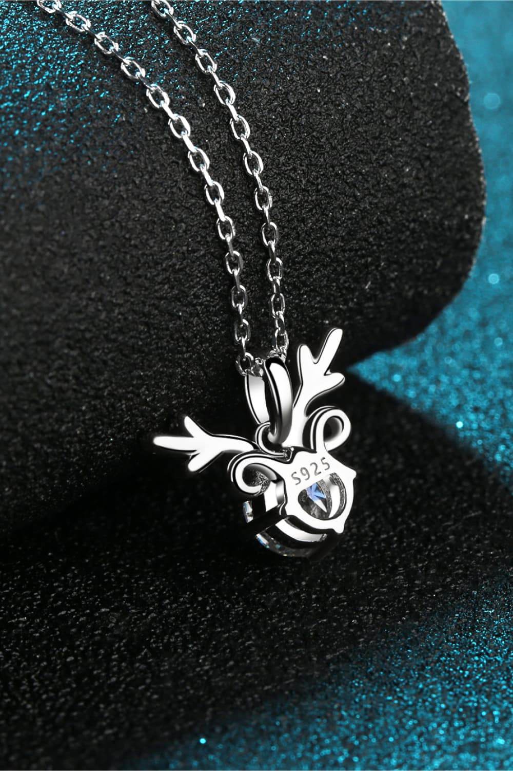1 Carat Moissanite 925 Sterling Silver Necklace - ELY VESSA LLC