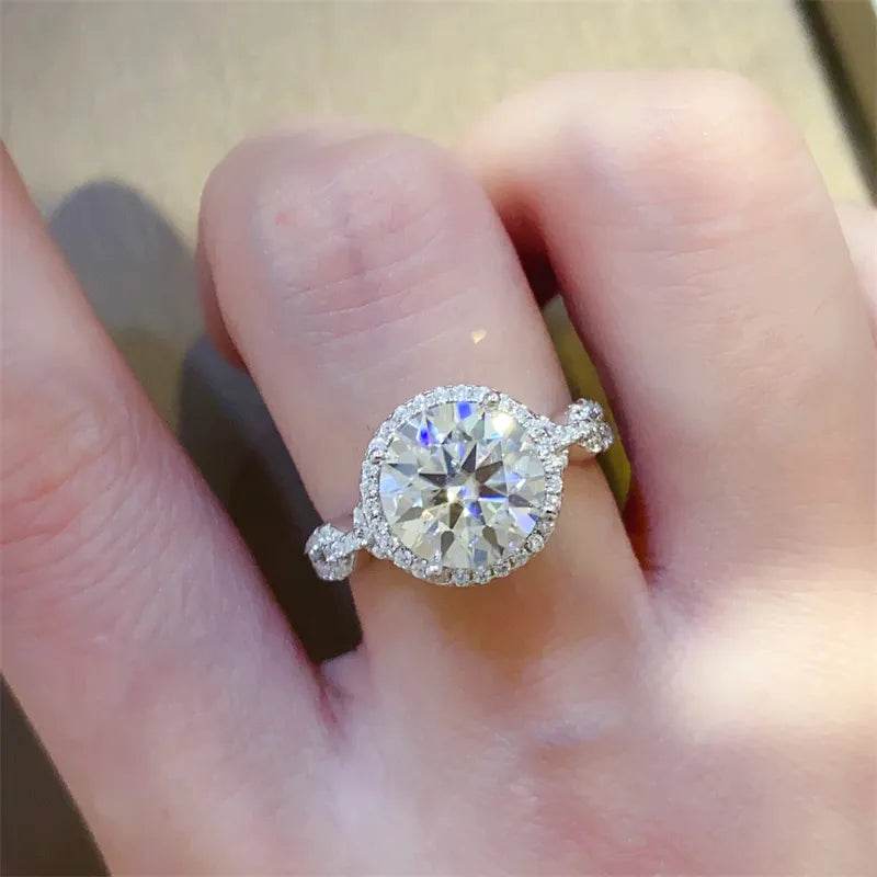 3 Carat 925 Sterling Silver Moissanite Ring - ELY VESSA LLC