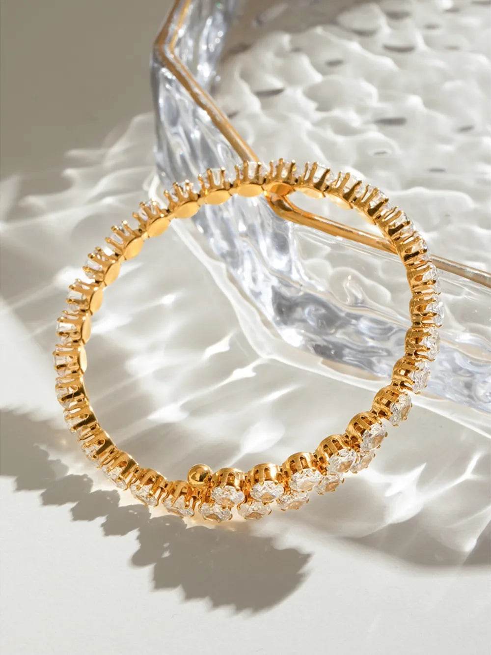Stainless Steel Inlaid Zircon Bracelet - ELY VESSA LLC