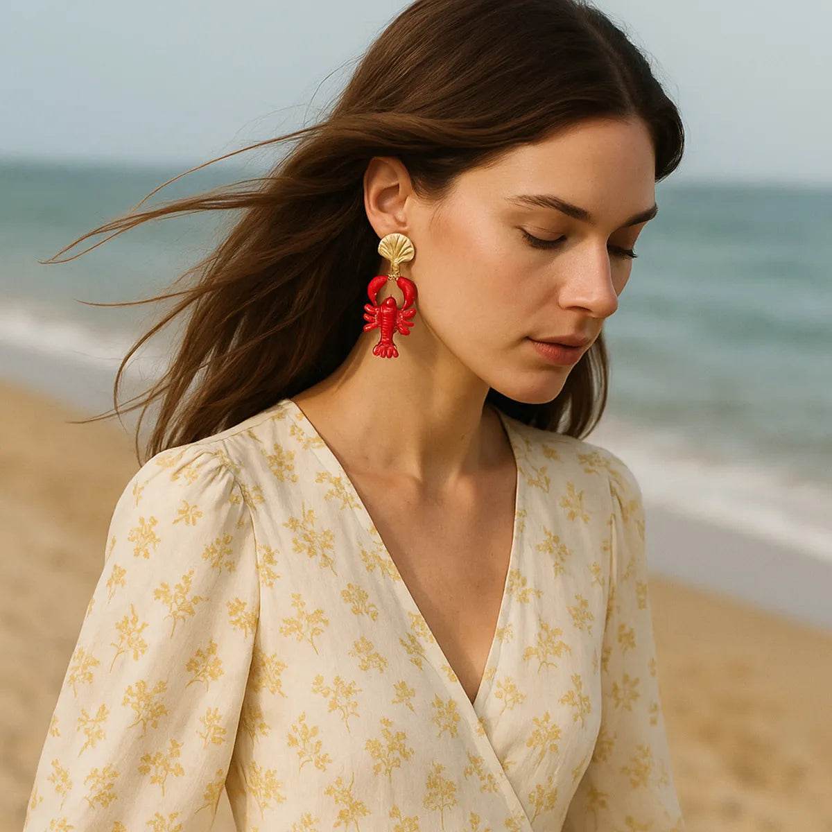 18K Gold-Plated Stainless Steel Drop Earrings - ELY VESSA LLC