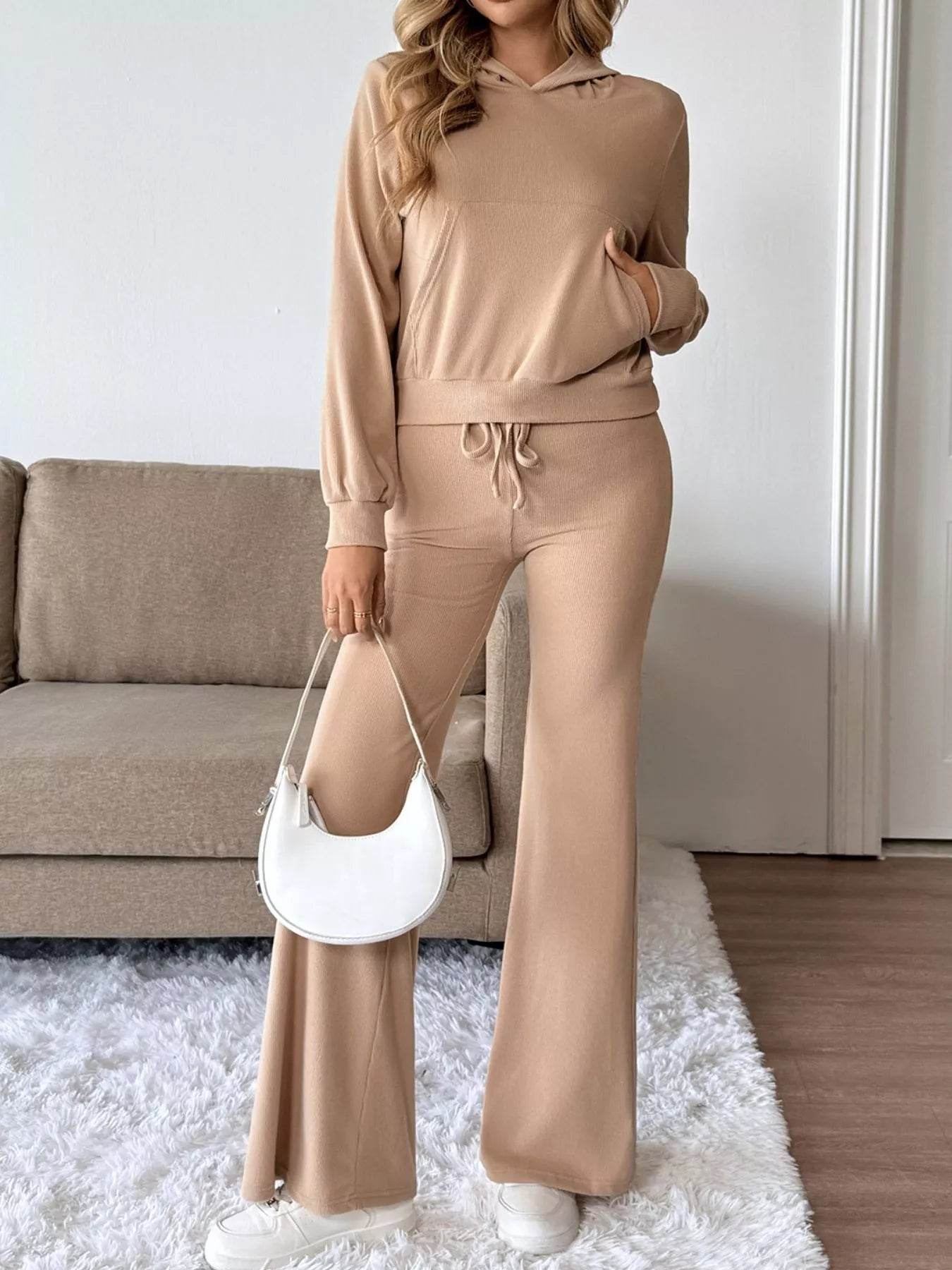 Long Sleeve Hoodie and Pants Set - ELY VESSA LLC