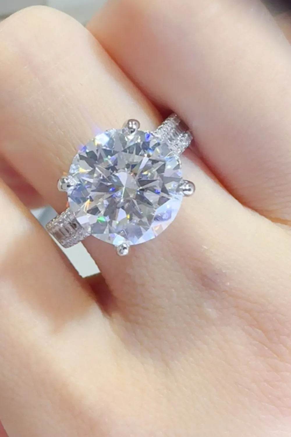 5 Carat Moissanite 925 Sterling Silver Ring - ELY VESSA LLC