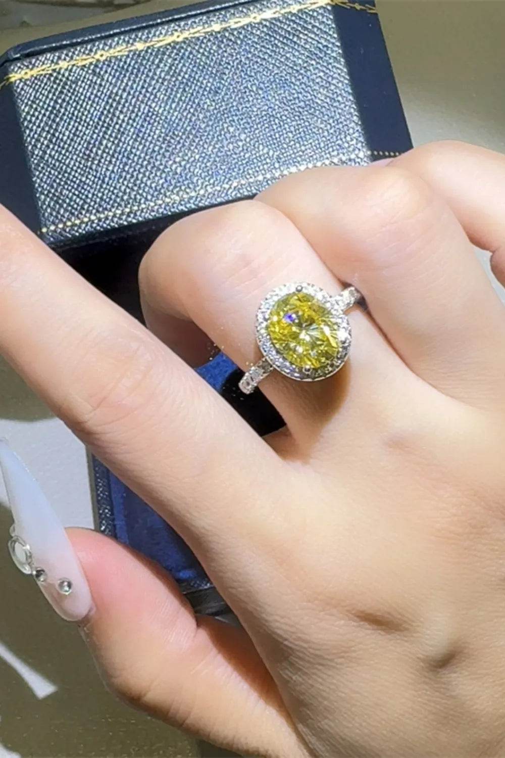 3 Carat Moissanite 925 Sterling Silver Ring - ELY VESSA LLC