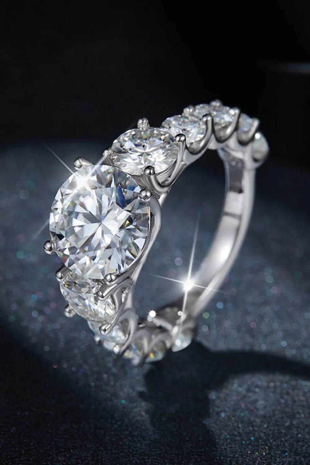 8 Carat Moissanite 925 Sterling Silver Ring - ELY VESSA LLC