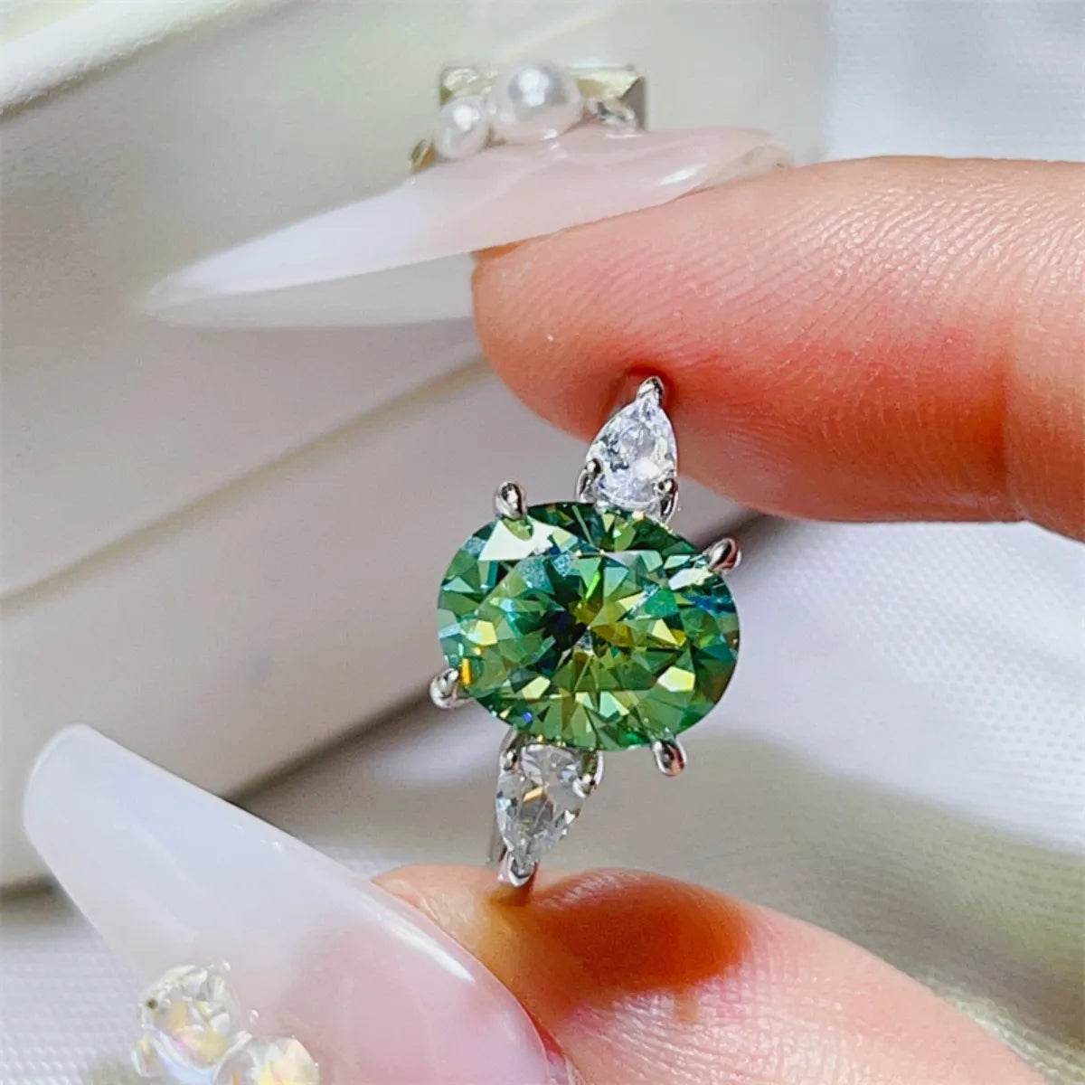 3 Carat Moissanite 925 Sterling Silver Ring - ELY VESSA LLC