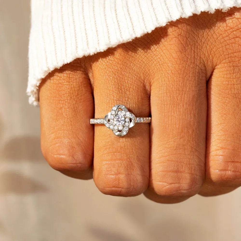 925 Sterling Silver Inlaid Zircon Ring - ELY VESSA LLC