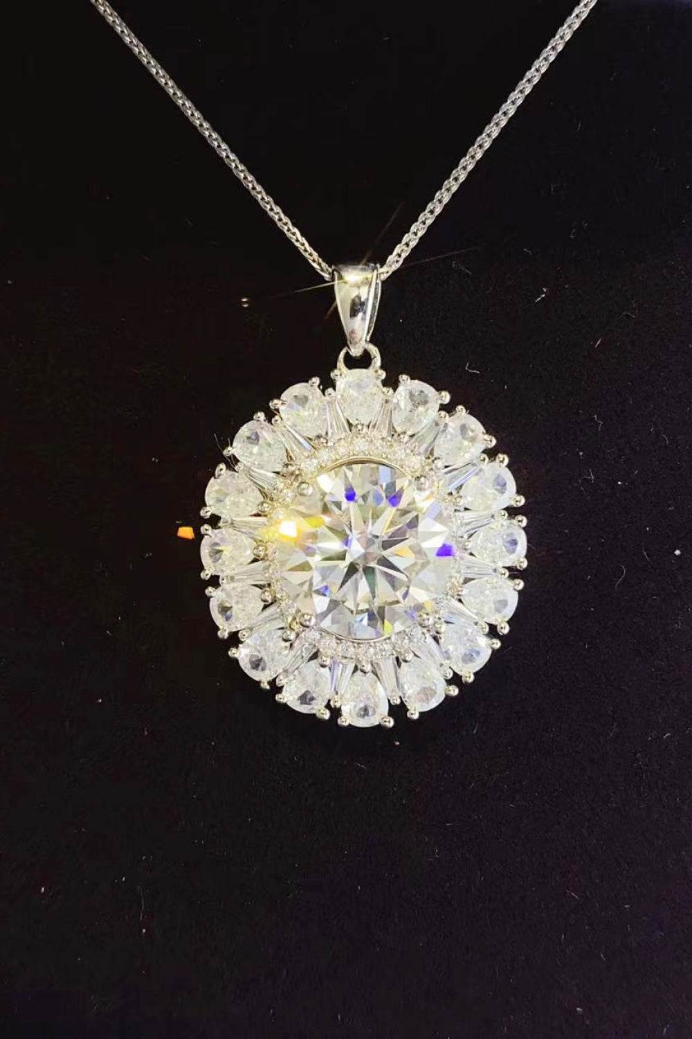 5 Carat Moissanite 925 Sterling Silver Necklace - ELY VESSA LLC