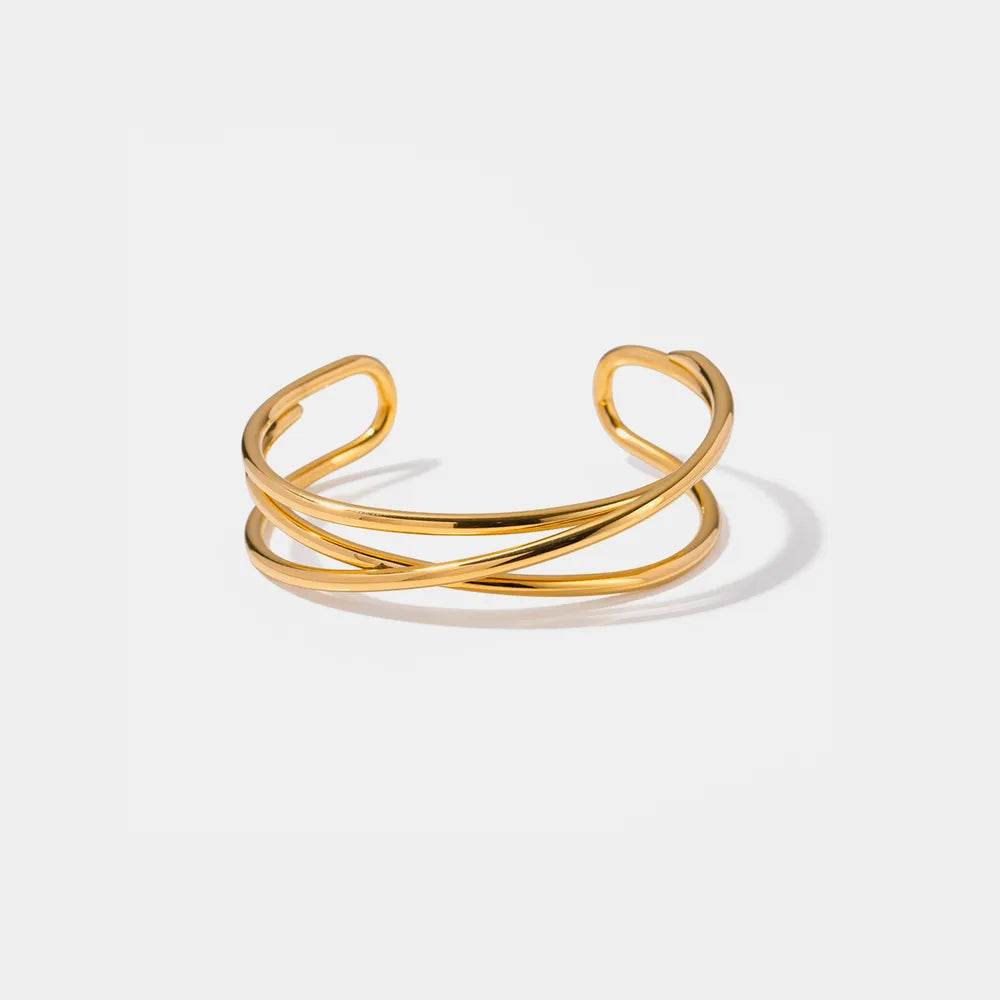 Minimalist Stainless Steel Cuff Bracelet - ELY VESSA LLC