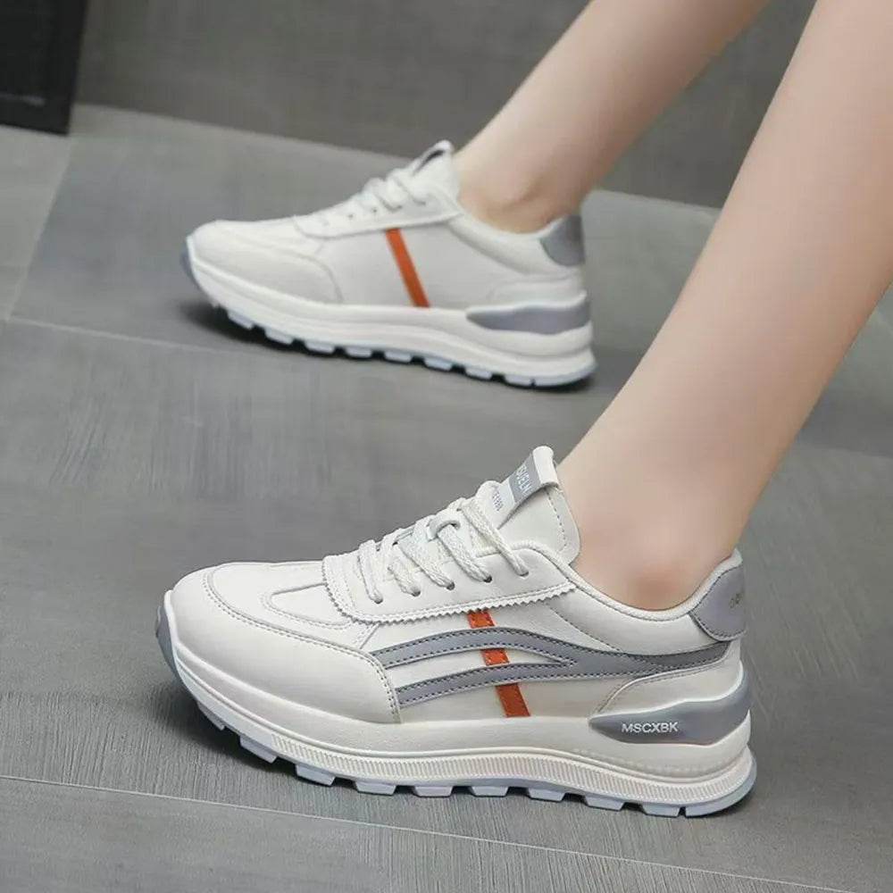 Round Toe Lace-Up Athletic - ELY VESSA LLC