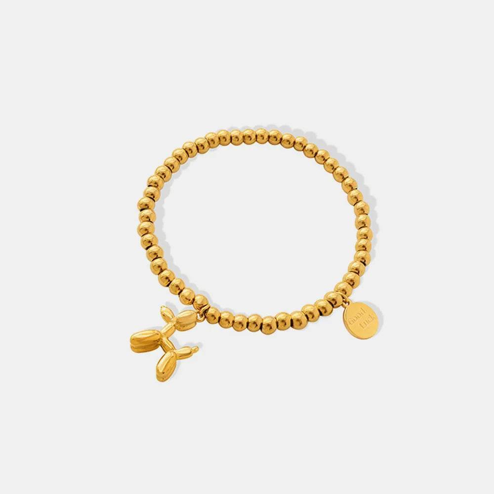 18K Gold-Plated Titanium Steel Puppy Shape Charm Bracelet - ELY VESSA LLC