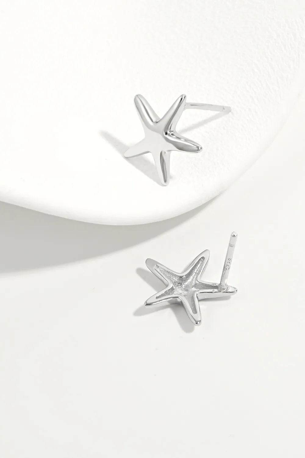925 Sterling Silver Star Stud Earrings - ELY VESSA LLC