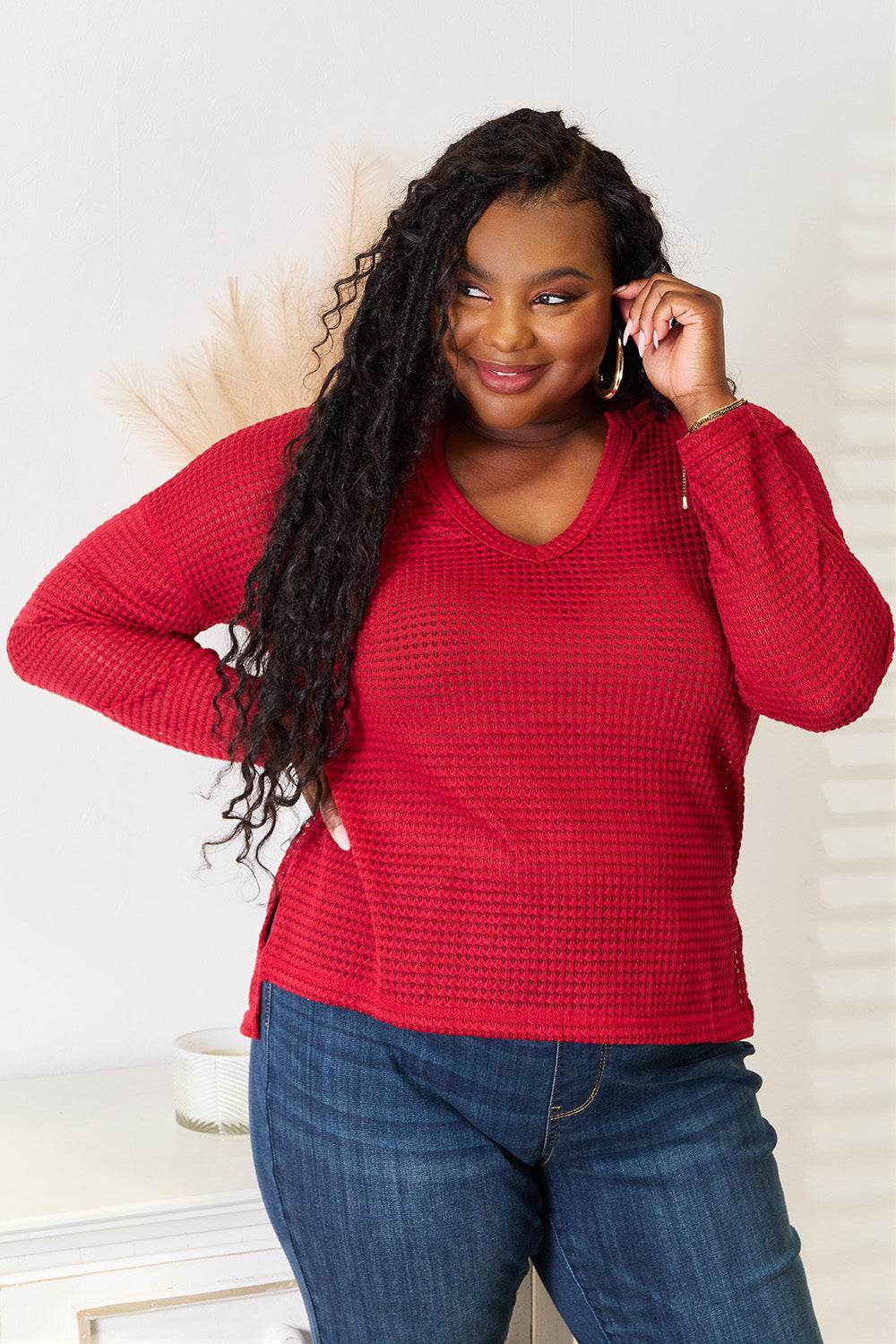 Culture Code Full Size Wide Notch Relax Top - ELY VESSA LLC