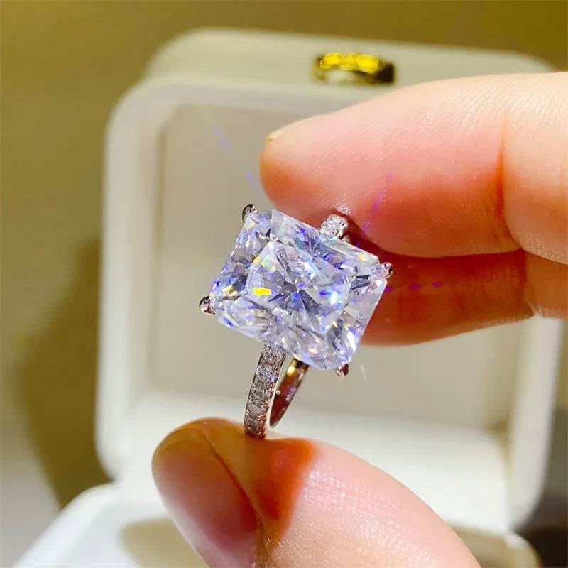 5 Carat Moissanite Zircon 925 Sterling Silver Ring - ELY VESSA LLC