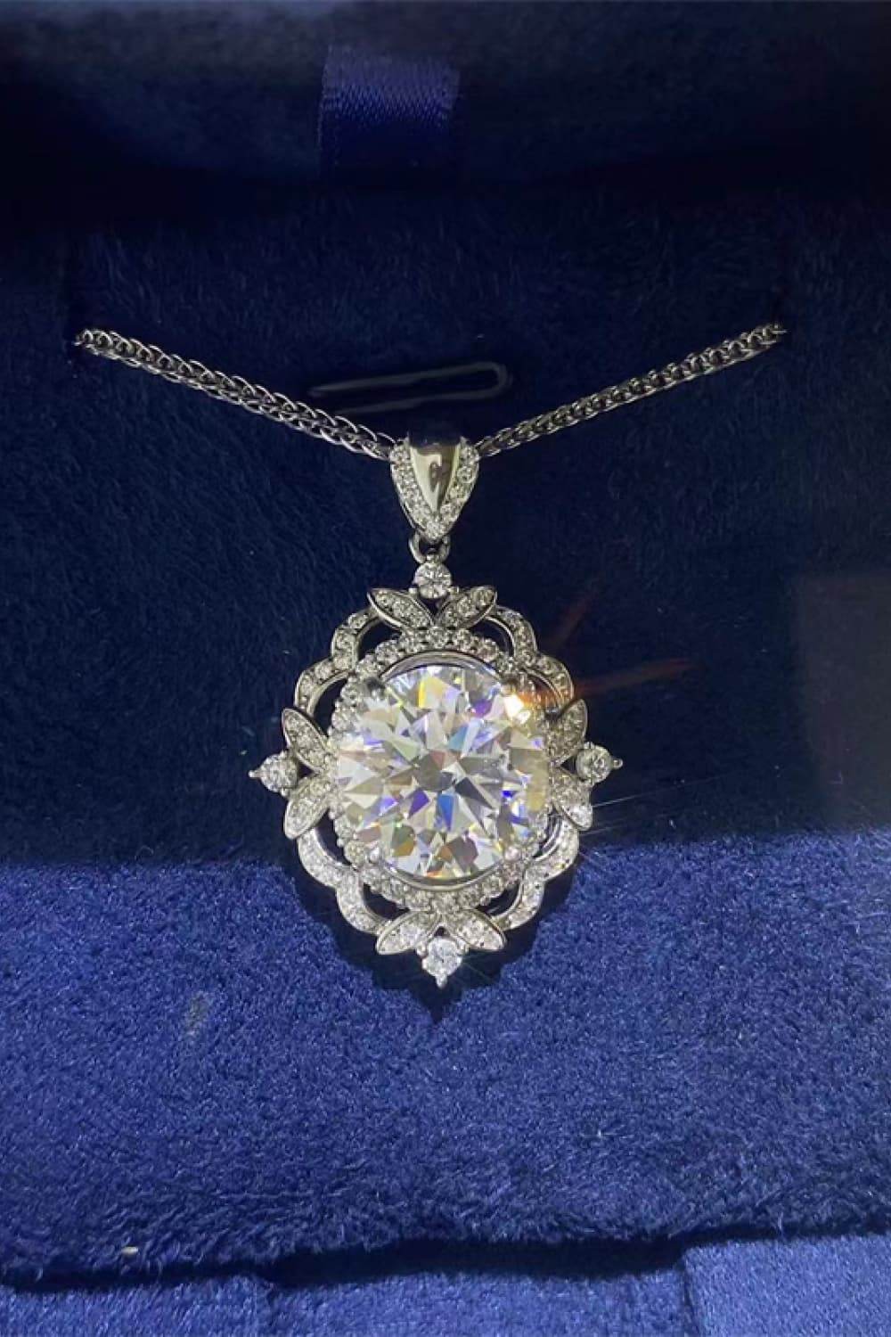5 Carat Moissanite 925 Sterling Silver Necklace - ELY VESSA LLC