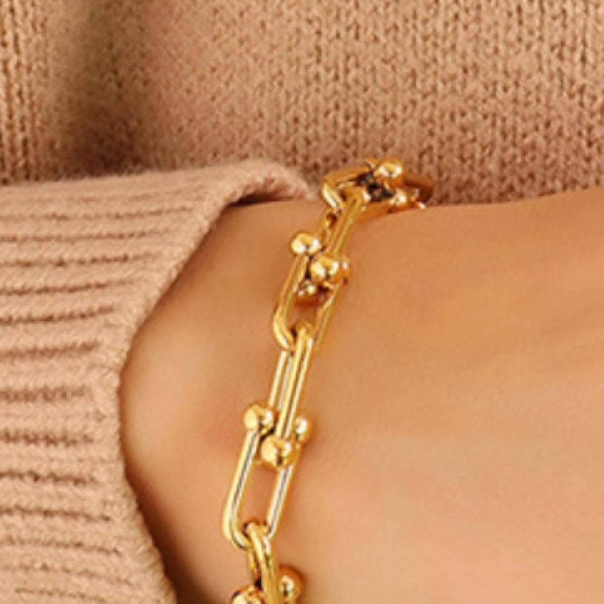 Chunky Chain Titanium Steel Bracelet - ELY VESSA LLC