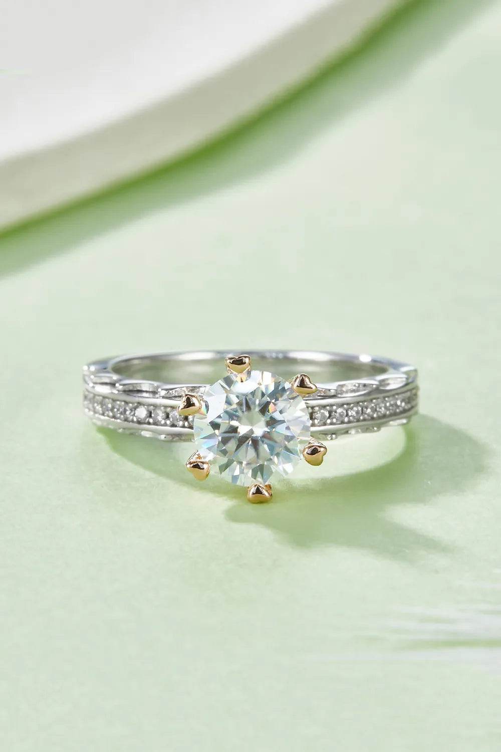 1 Carat Moissanite 925 Sterling Silver Ring - ELY VESSA LLC