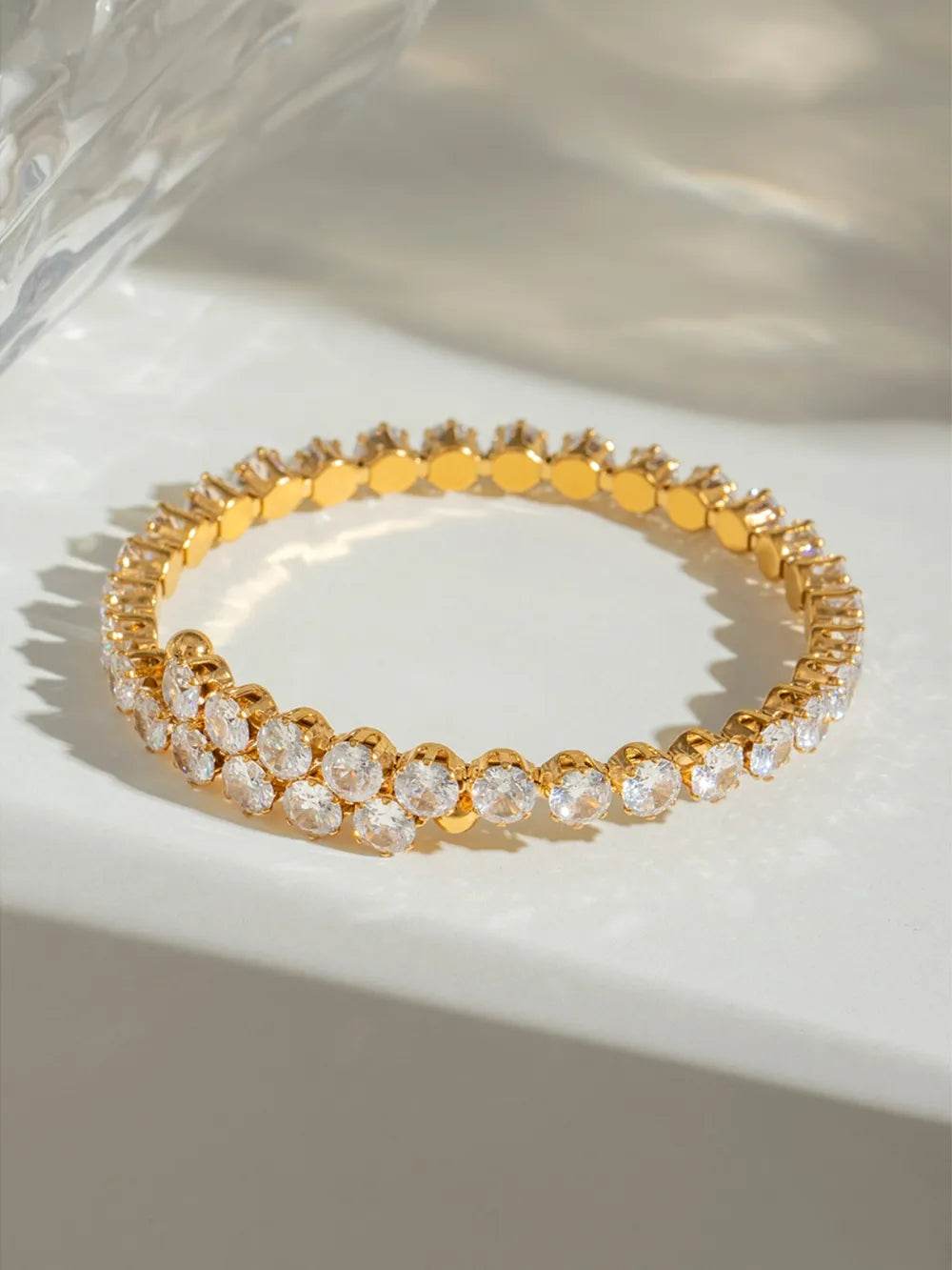 Stainless Steel Inlaid Zircon Bracelet - ELY VESSA LLC
