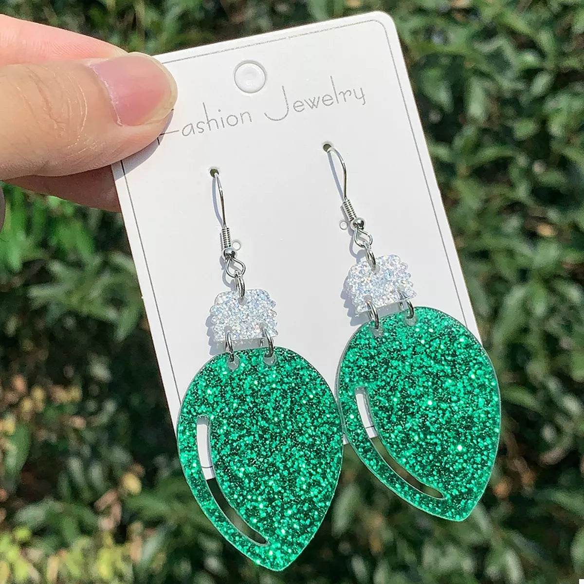 Christmas Glitter Drop Earrings - ELY VESSA LLC