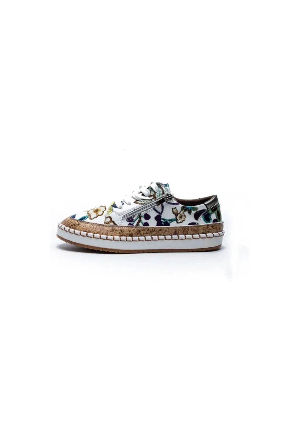 PU Leather Round Toe Flats Sneakers - ELY VESSA LLC