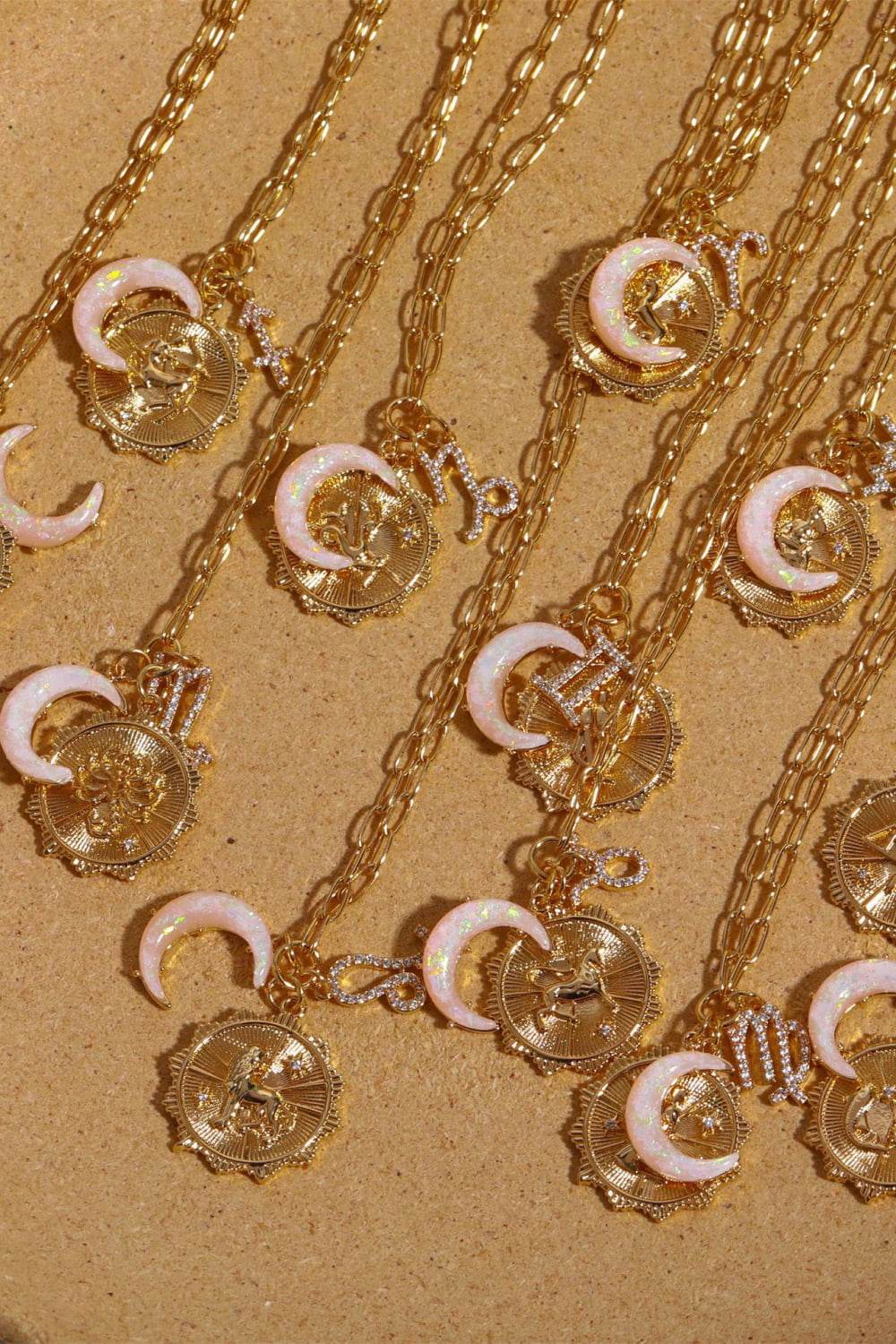 Constellation and Moon Pendant Copper Necklace - ELY VESSA LLC
